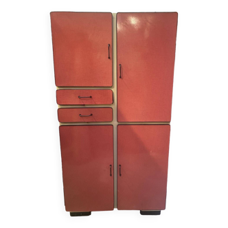 Red formica sideboard from the 1950s