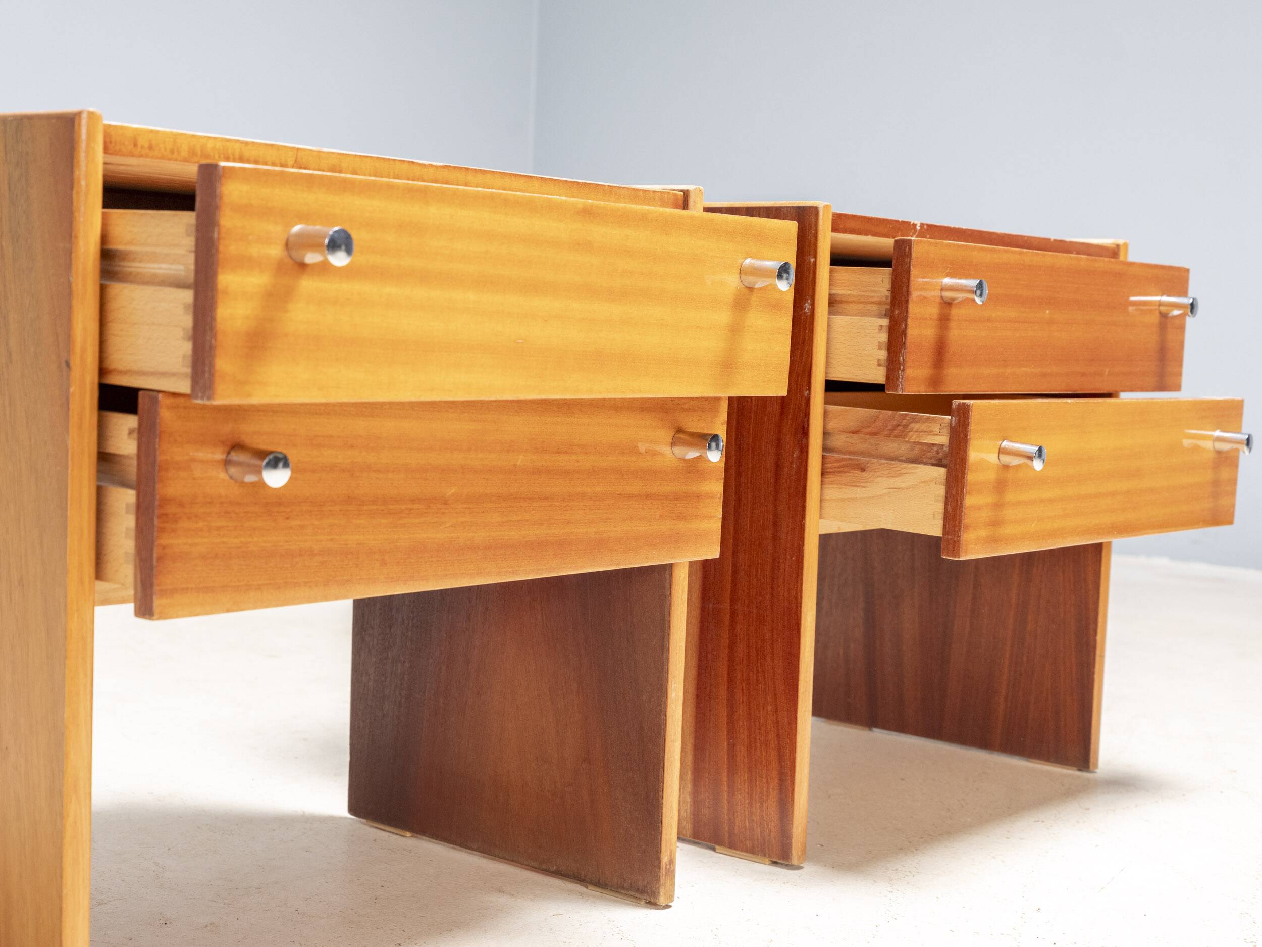 Pair of mid-century bedside tables FEMINA, Czechoslovakia 1960s