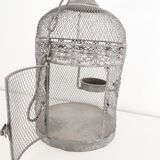 Grey metal decoration cage