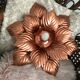 Applique vintage fleur Masca revisitée en or rose