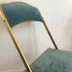 Chaise pliante vintage Chaisor en velours bleu