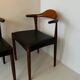 Chaise Jacob Hermann en cuir et palissandre