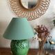 Lampe tournesol en céramique verte