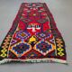 Turkish kilim runner 295x90 cm, vintage kelim rug, eagles and scorpions 2513