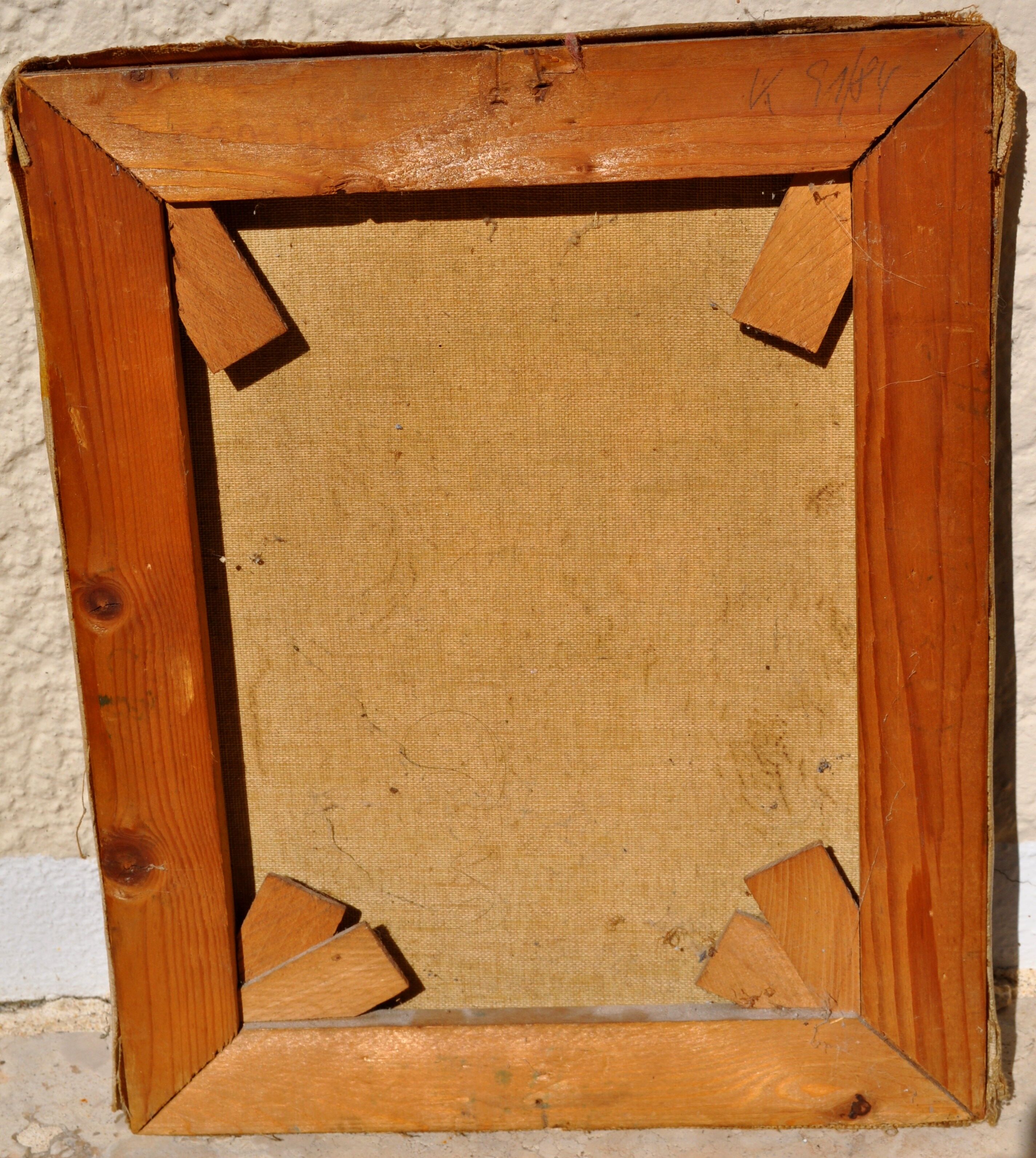 Portrait old old man smoking pipe