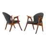 Pair of Organic Shaped Easychairs by Aage Christiansen