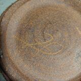 Ceramic salad bowl stoneware signature to identify 20th century