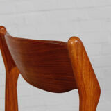 Ensemble de 2 chaises de salle à manger en teck danois design danois vintage