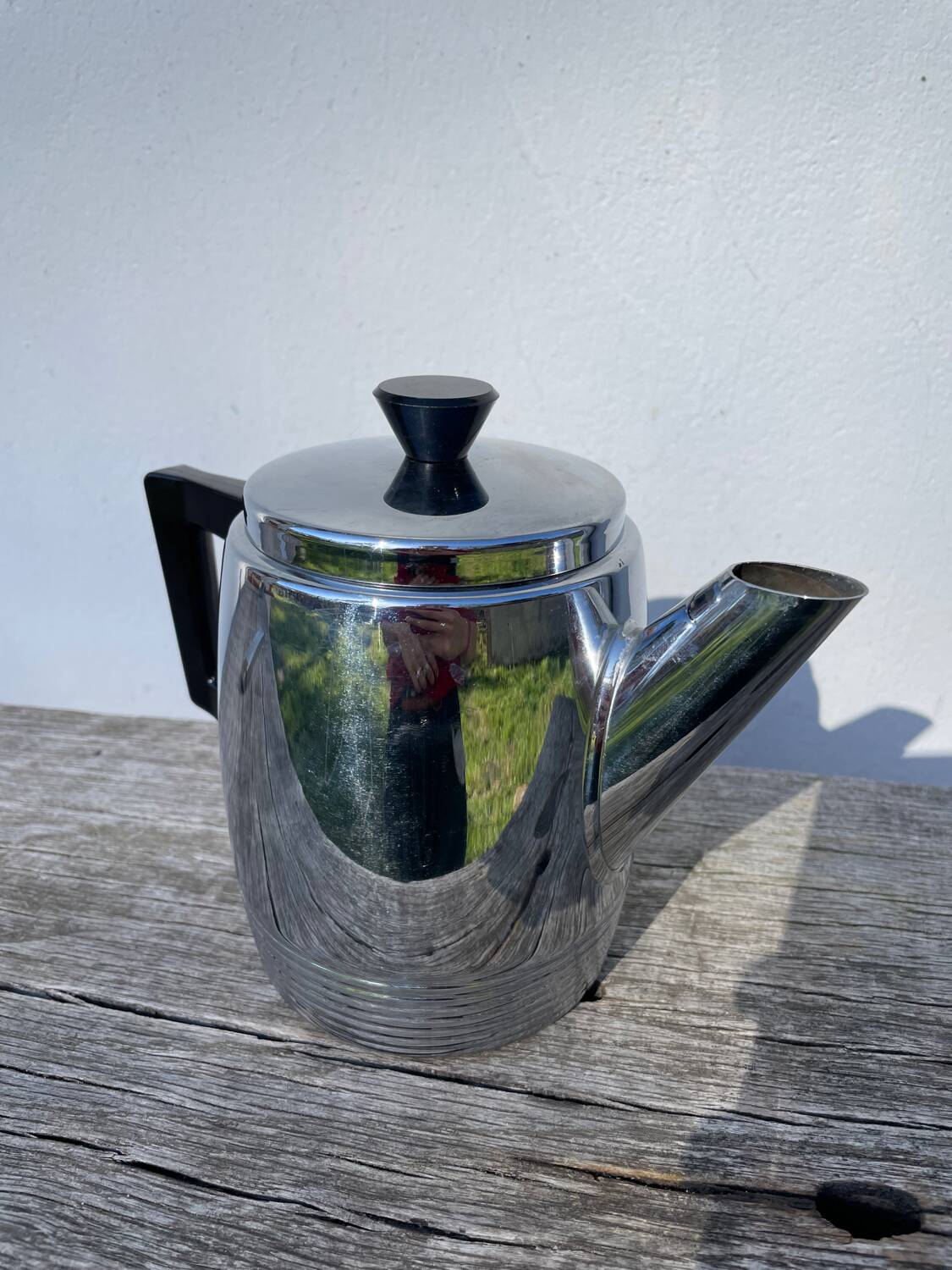 1970s stainless steel teapot
