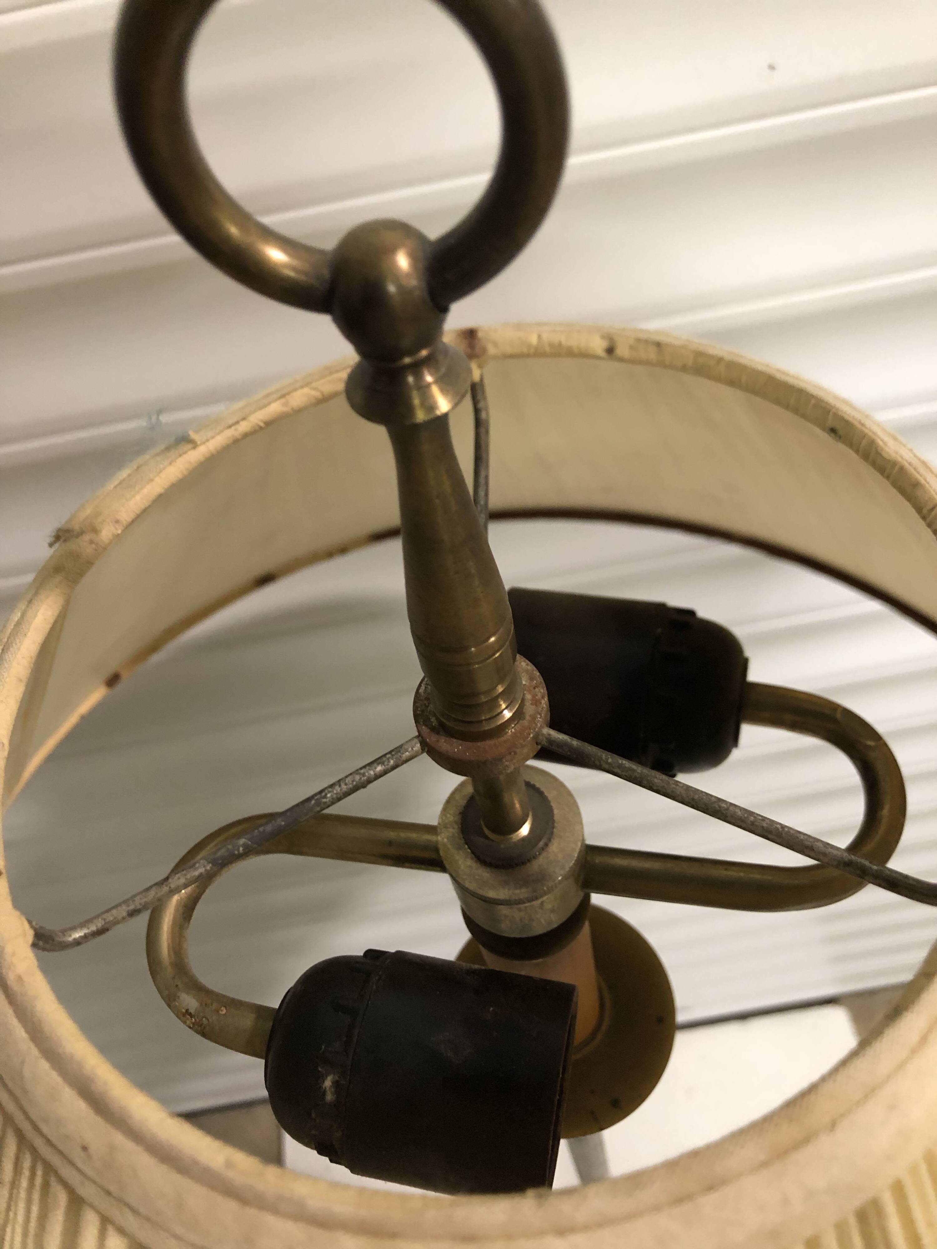 Brass floor lamp