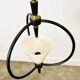 Mid-century metal and opaline pendant light, 1950s