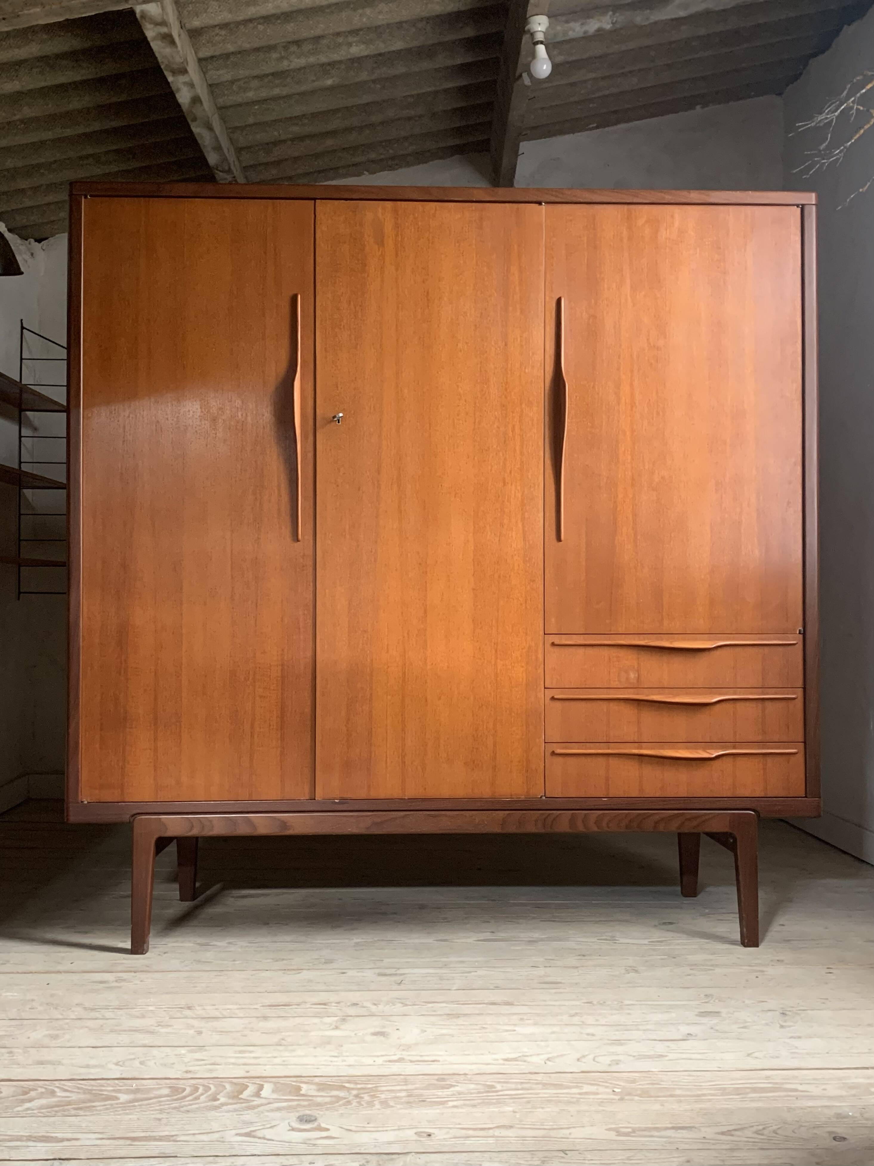 Scandinavian vintage teak wardrobe