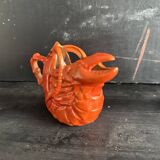Antique ceramic lobster pitcher from the early 20th century.
