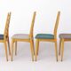 Set of 8 Vintage Dining Chairs, Wenzel Germany 1970s, Beech Wood, Fabric