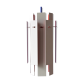 Cocktail Pendant by Henning Rehhof for Fog & Mørup in Red and White, 1970s