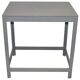 Compact Art Deco table in painted grey wood, small square tray - circa 1930