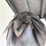 Brutalist suspension Jansen metal welded flower