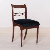 Ensemble de salle à manger Biedermeier, table ronde et quatre chaises, 19e siècle