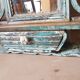 Mirror - Burmese Teak Art Deco wall shelf with original blue patina