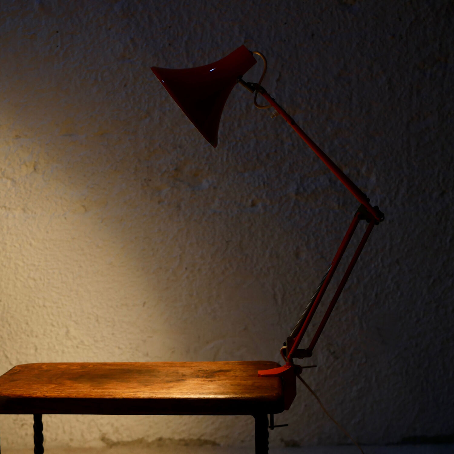 Orange Luxo style architect lamp