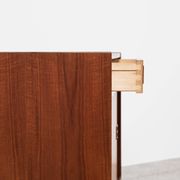 Midcentury Danish cabinet in teak with 1 drawer and 2 sliding doors 1960s