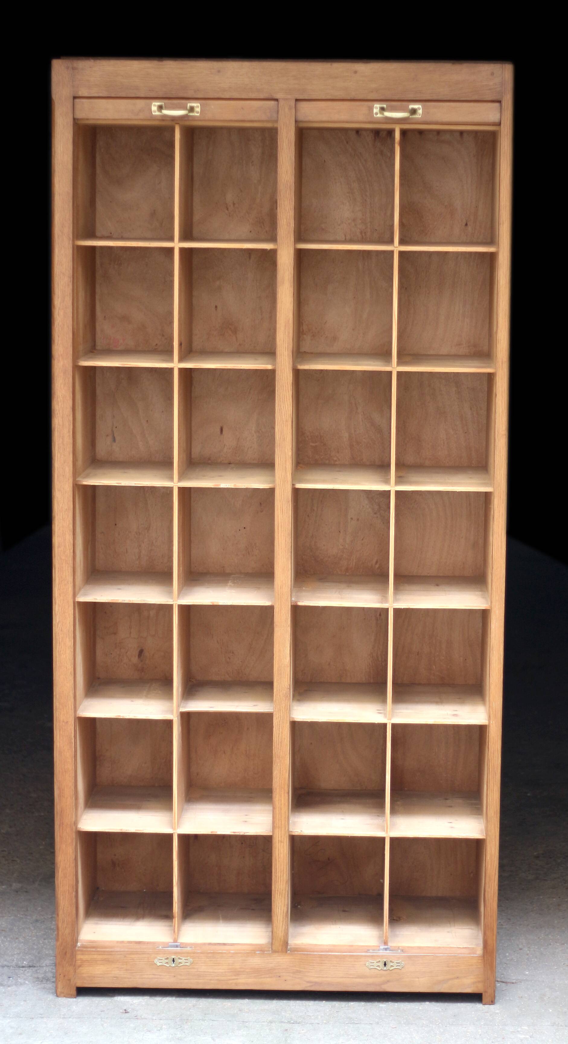 Magnificent curtain filing cabinet from La Poste (1920s/1930s).