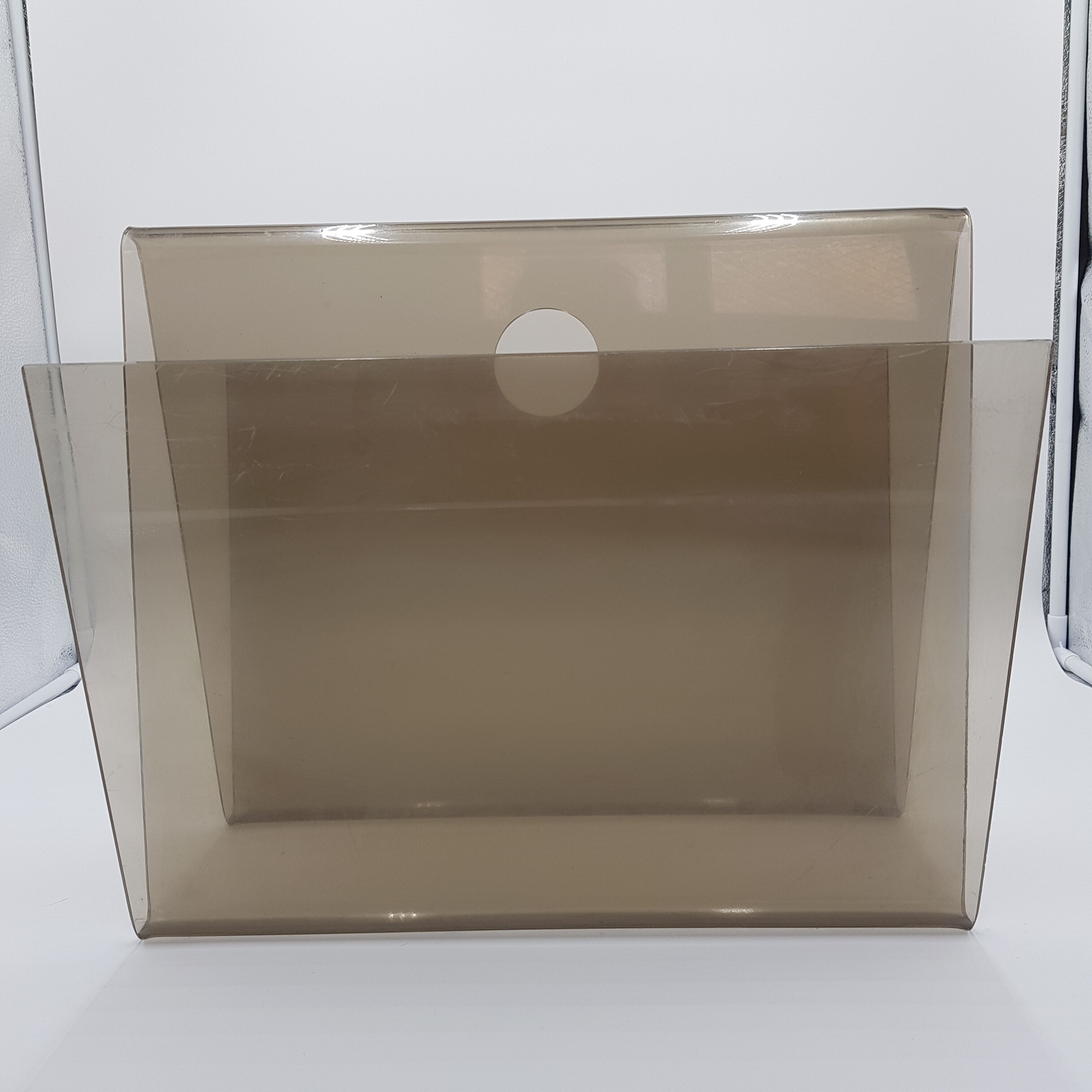 Magazine rack smoked plexiglas