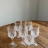 Cristal d’Arques Longchamp – Set de 6 verres à pied n 7 – Vintage 24% PbO