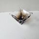 Murano Sommerso transparent brown glass catchall