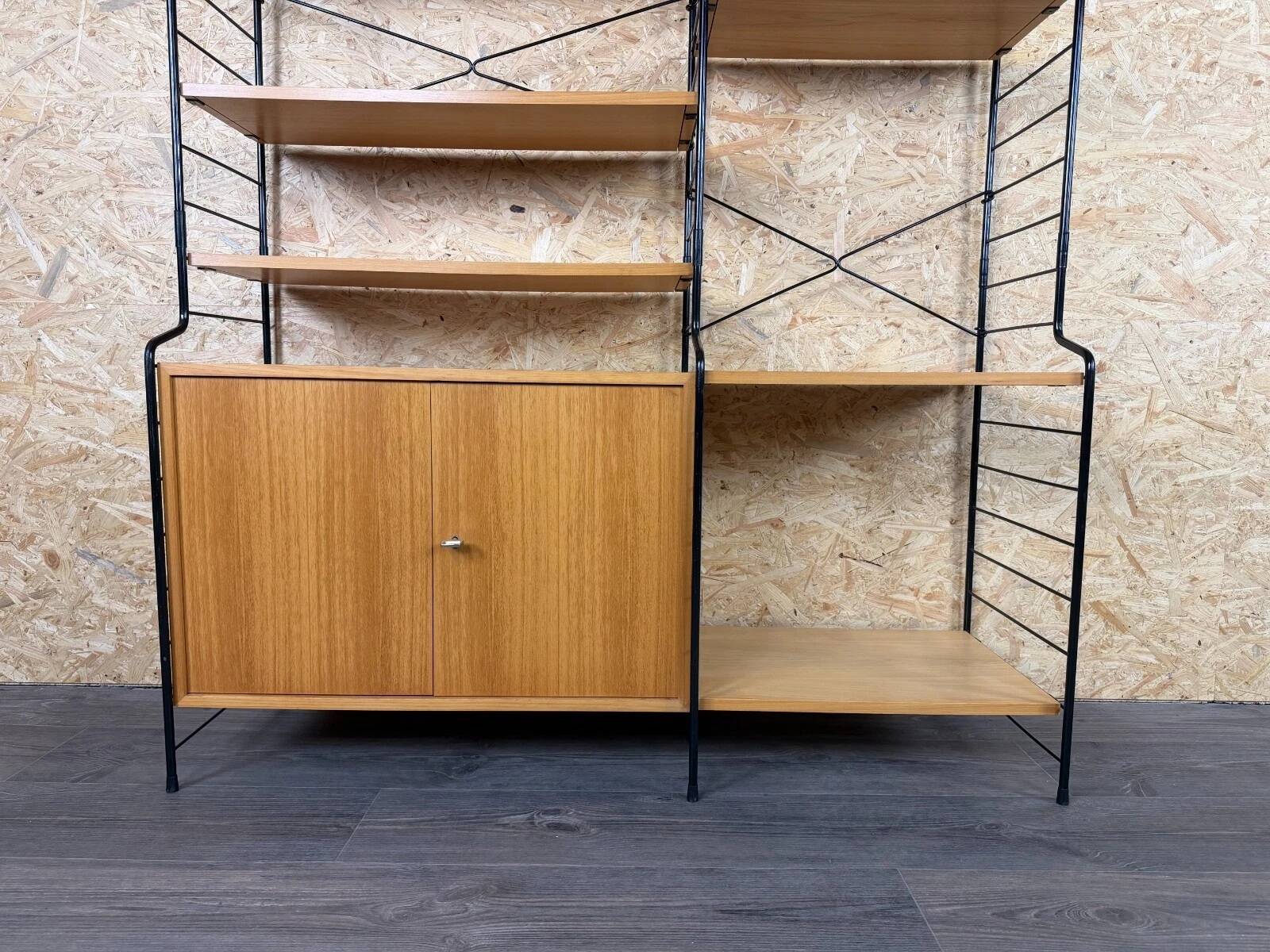 1960s 1970s Ash Shelving System Wall Unit from WHB Germany