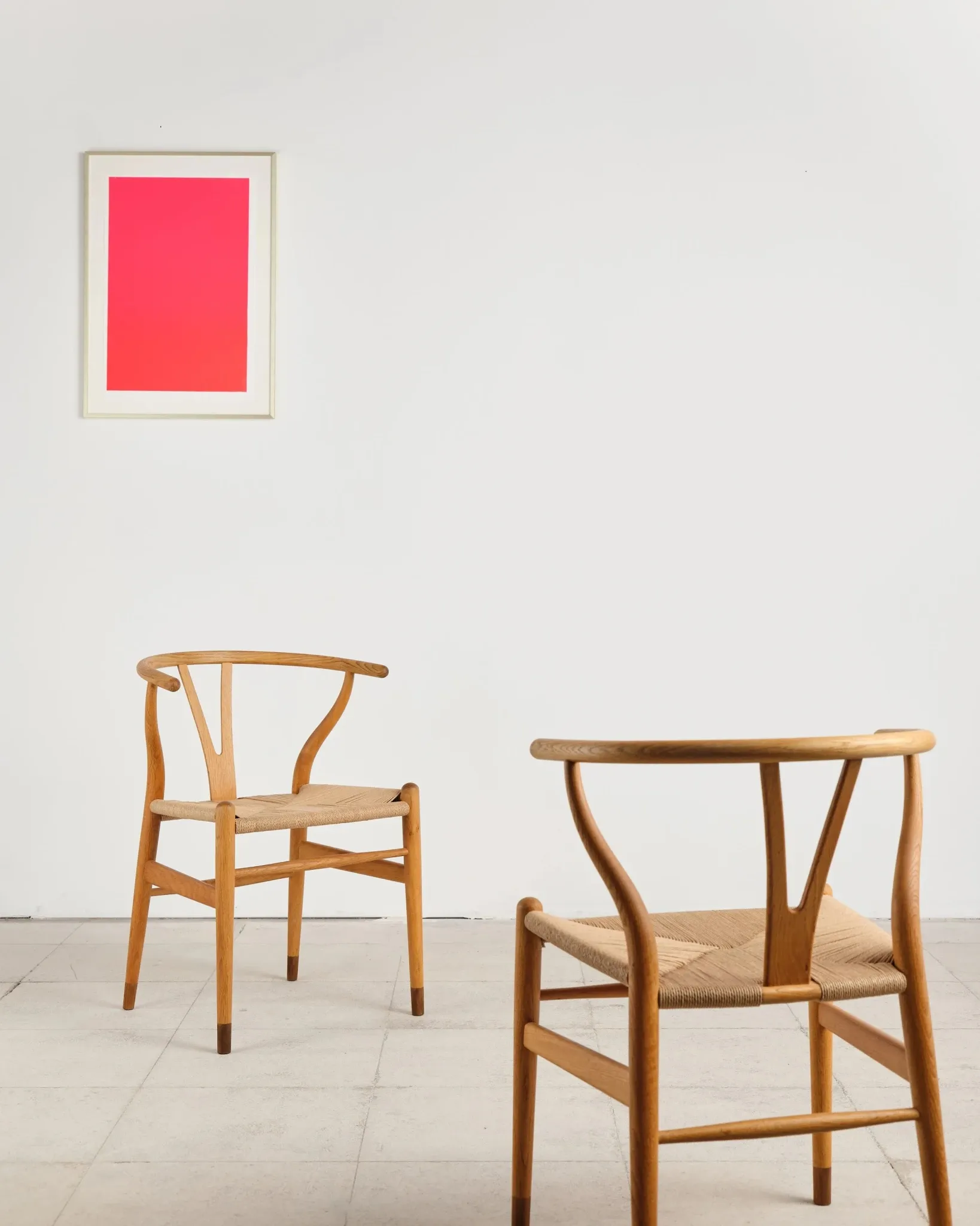 Pair of CH24 Wishbone chairs by Hans J. Wegner, Denmark, 1970s