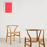 Pair of CH24 Wishbone chairs by Hans J. Wegner, Denmark, 1970s
