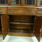 Scribanne bookcase in mahogany veneer English work of the twentieth century