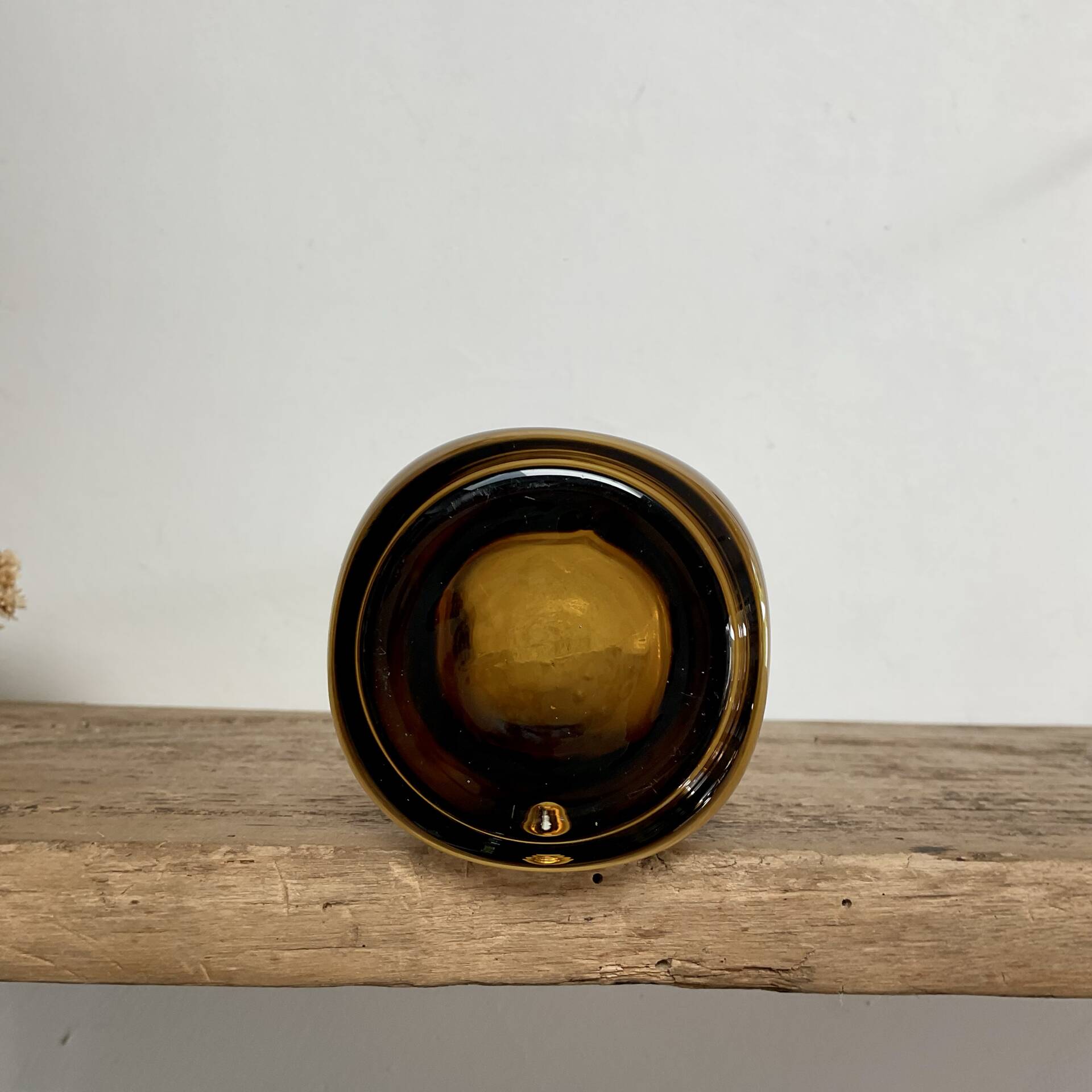 Vase verre soufflé ambre