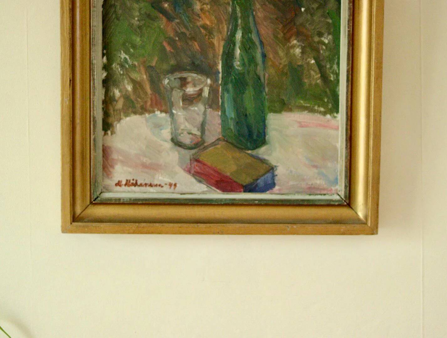 Original vintage still life – vase of flowers