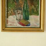 Original vintage still life – vase of flowers