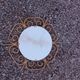 Golden metal sun mirror from the 1950s.