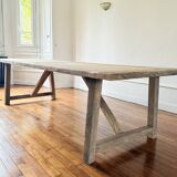 Farm table in solid old oak - Millau 200 by 100 cm