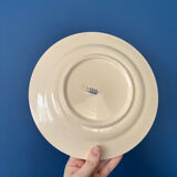 Set of 8 blue ironstone dinner plates Longchamp model Denise.
