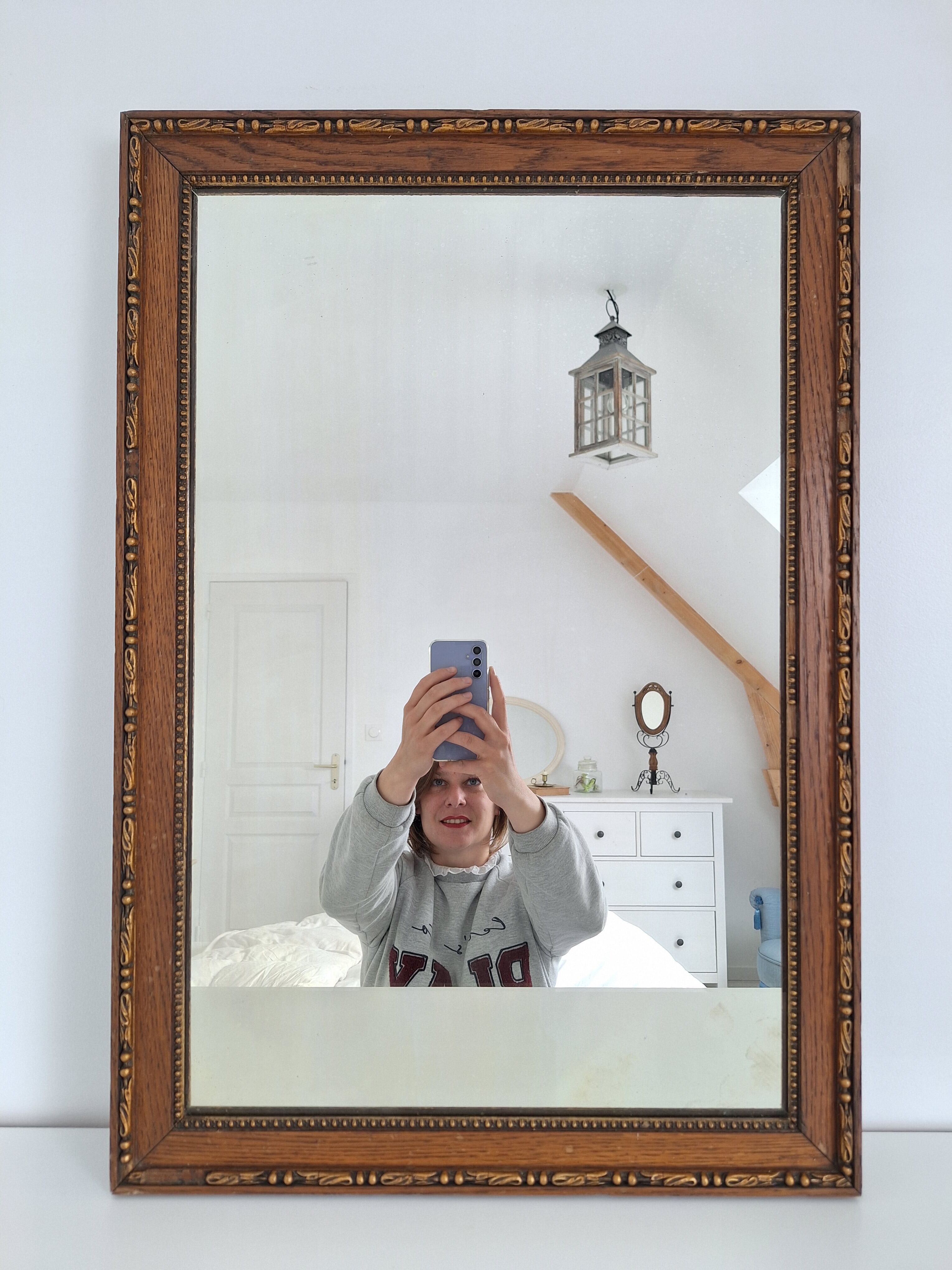 Wooden mirror 68x47cm