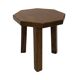 Tables d'appoint hexagonales brutalistes en chêne, années 1950, lot de 3