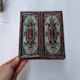 Antique Art Nouveau glazed earthenware tile from the 19th century
