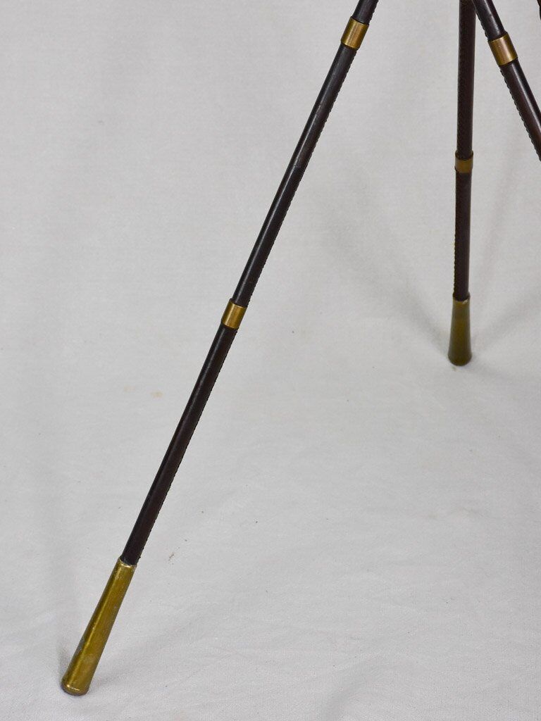 Lamppost club of golf club annees 70 leather wood and brass