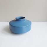 Vase en céramique bleu mat