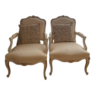 Lot de 2 fauteuils de style Louis XIV