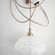 White Clichy glass hanging lamp