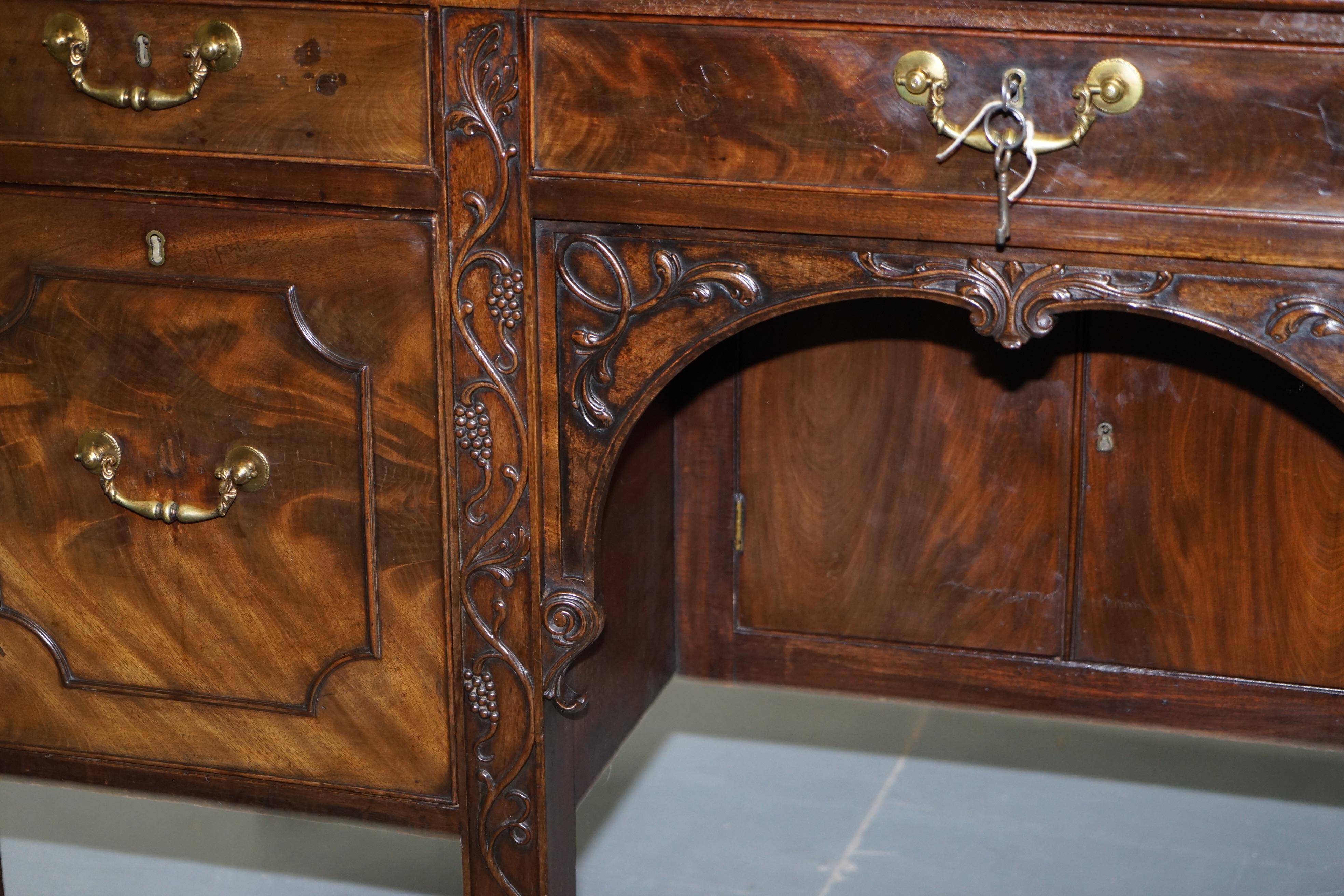 George III mahogany buffet Viscountess Boyd of Ince Castle Chippendale