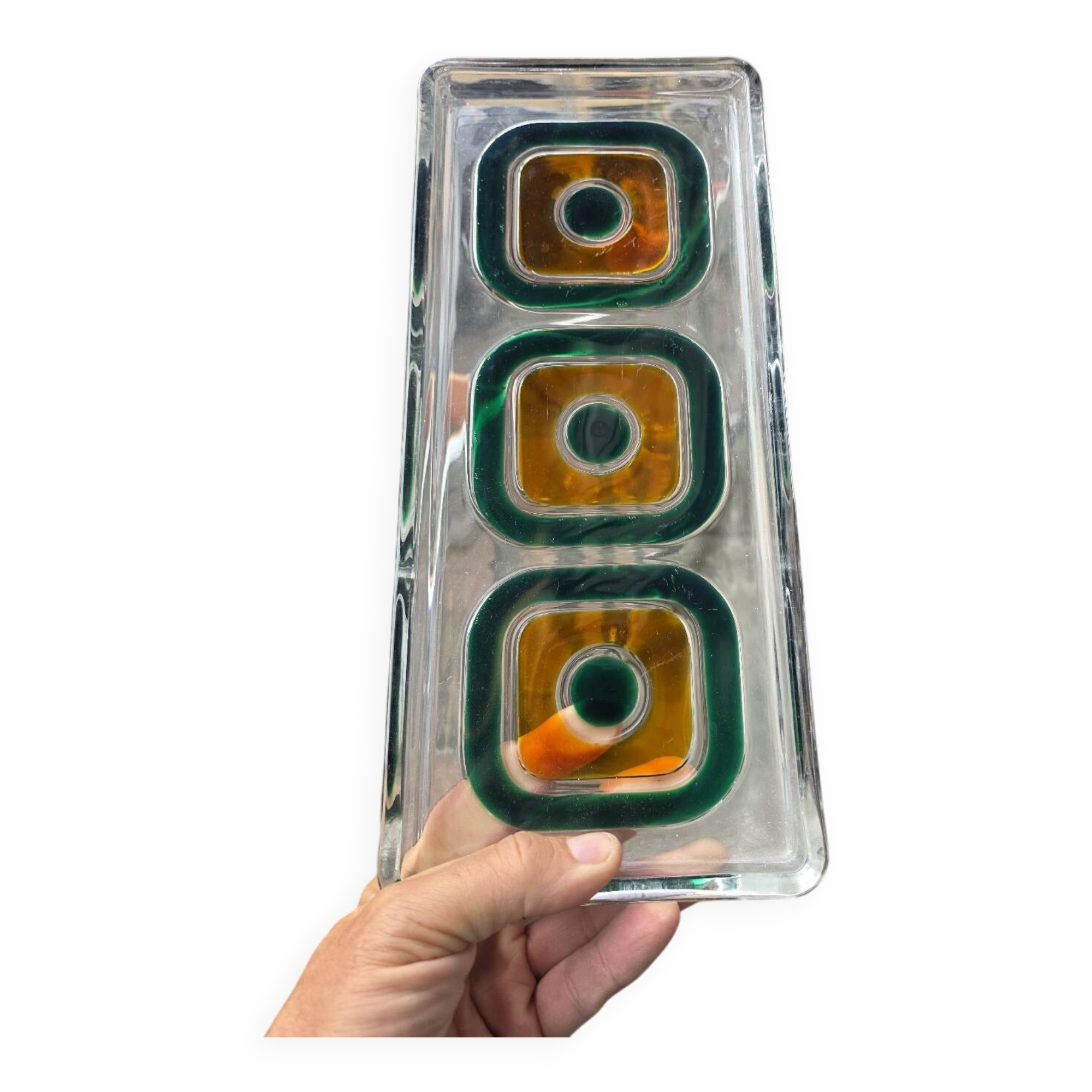 Set of three Walther kristallglas serving dishes from the 60s