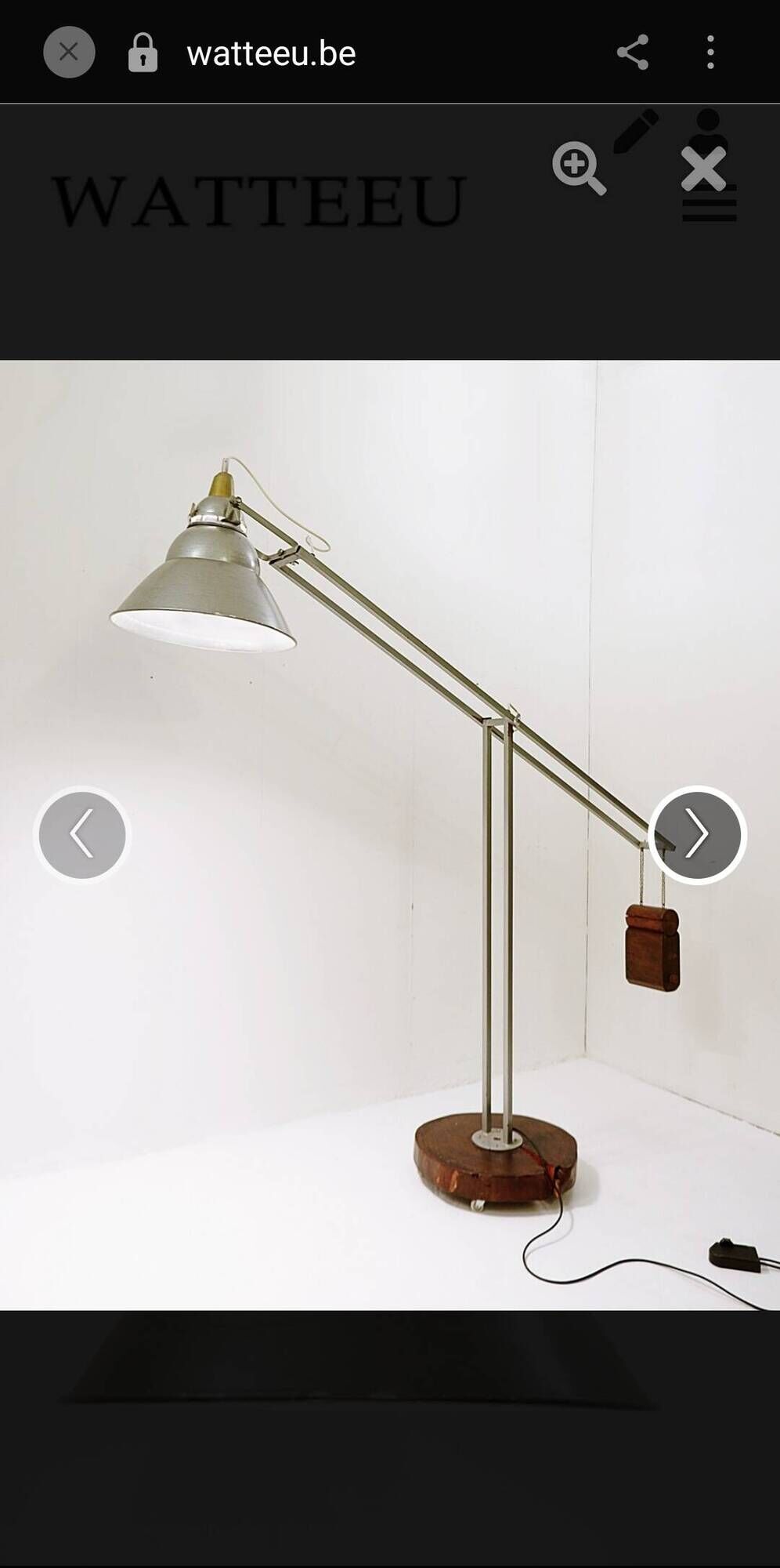 Lampe suspension sur pied aluminium pivotant superbe