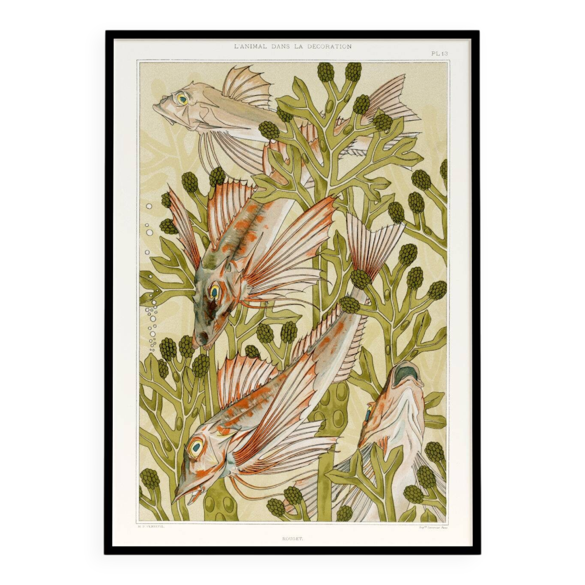 “Rouget” poster, after an Art Nouveau lithograph from 1897